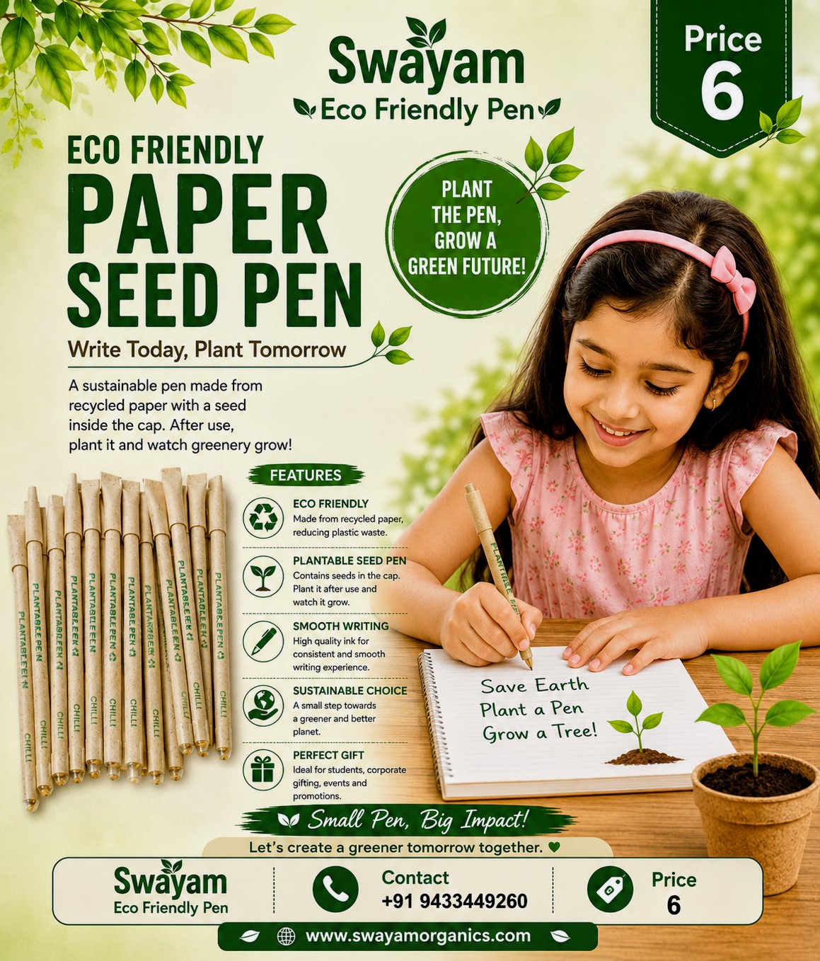 Swayam Plantable Seed Pen